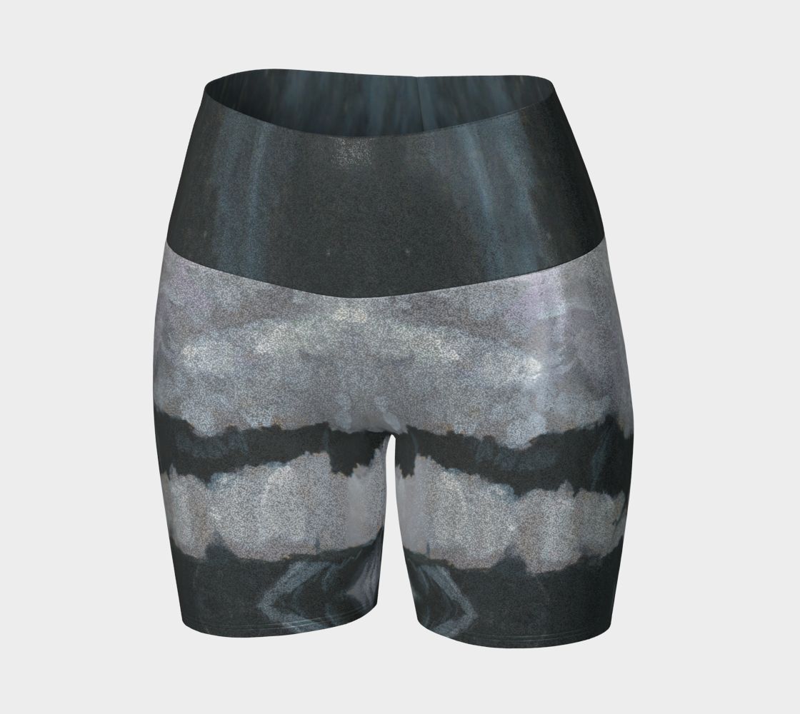 Pigeon Wing Yoga Shorts - Glitter
