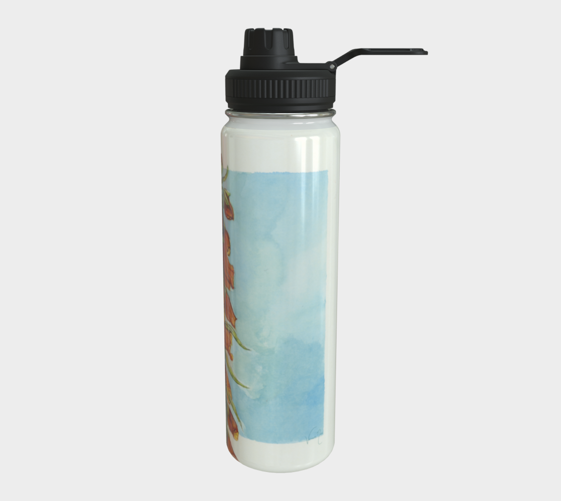 Foxglove in Watercolour - Stainless Steel Water Bottle