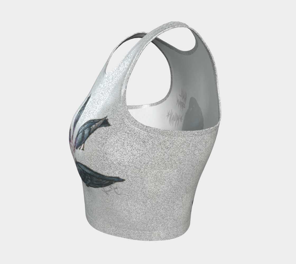 Blasphemous Pigeons - Athletic Crop Top (Optional Glitter)