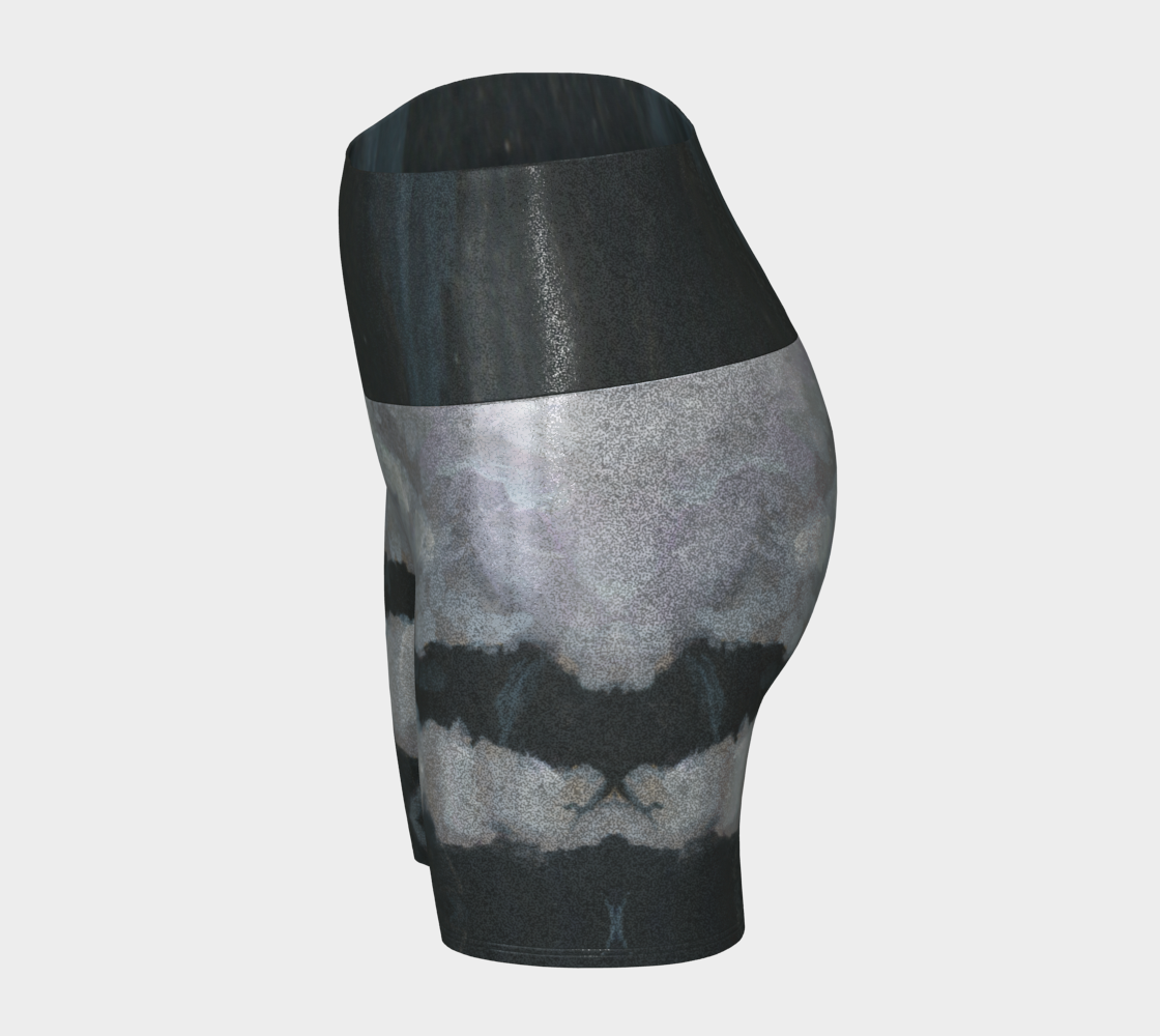 Pigeon Wing Yoga Shorts - Glitter