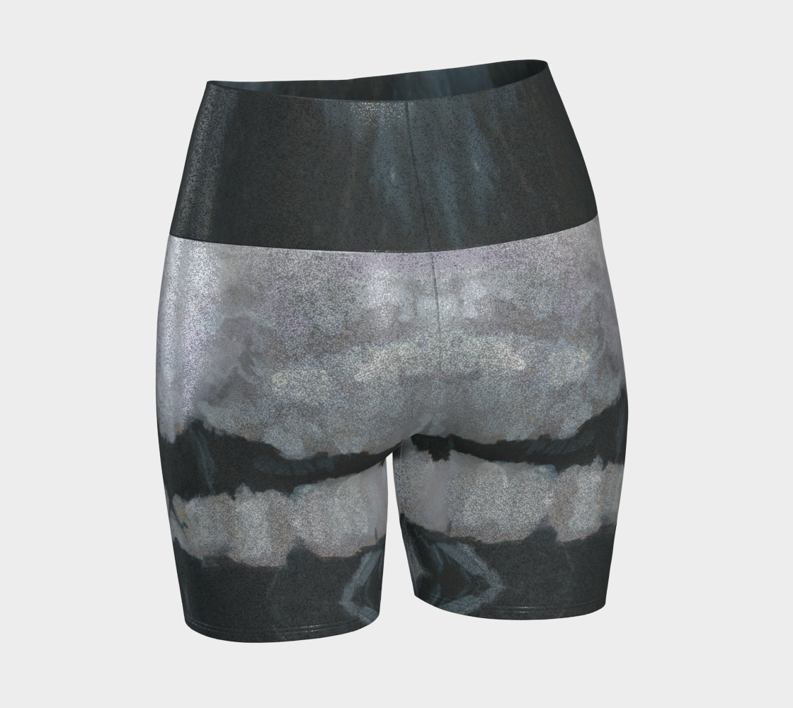 Pigeon Wing Yoga Shorts - Glitter