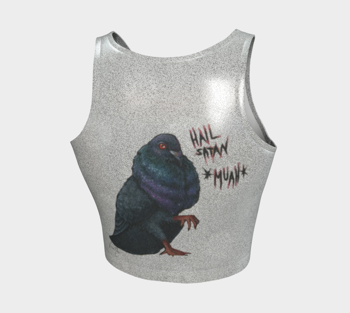 Blasphemous Pigeons - Athletic Crop Top (Optional Glitter)