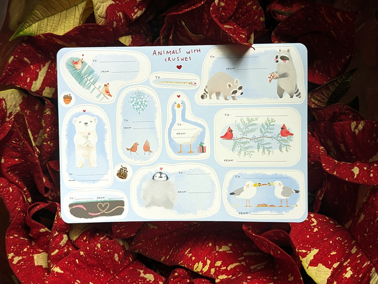 Animals With Crushes Gift Tags