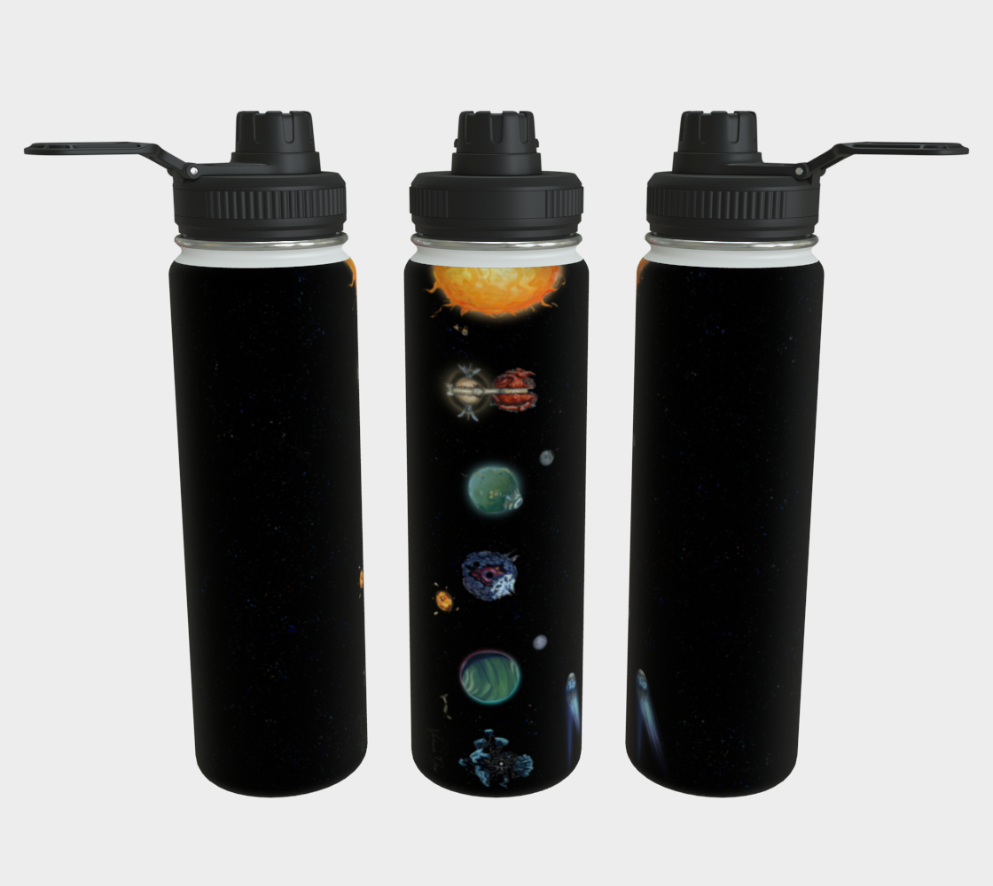 Outer Wilds Planetary Chart - Water Bottle