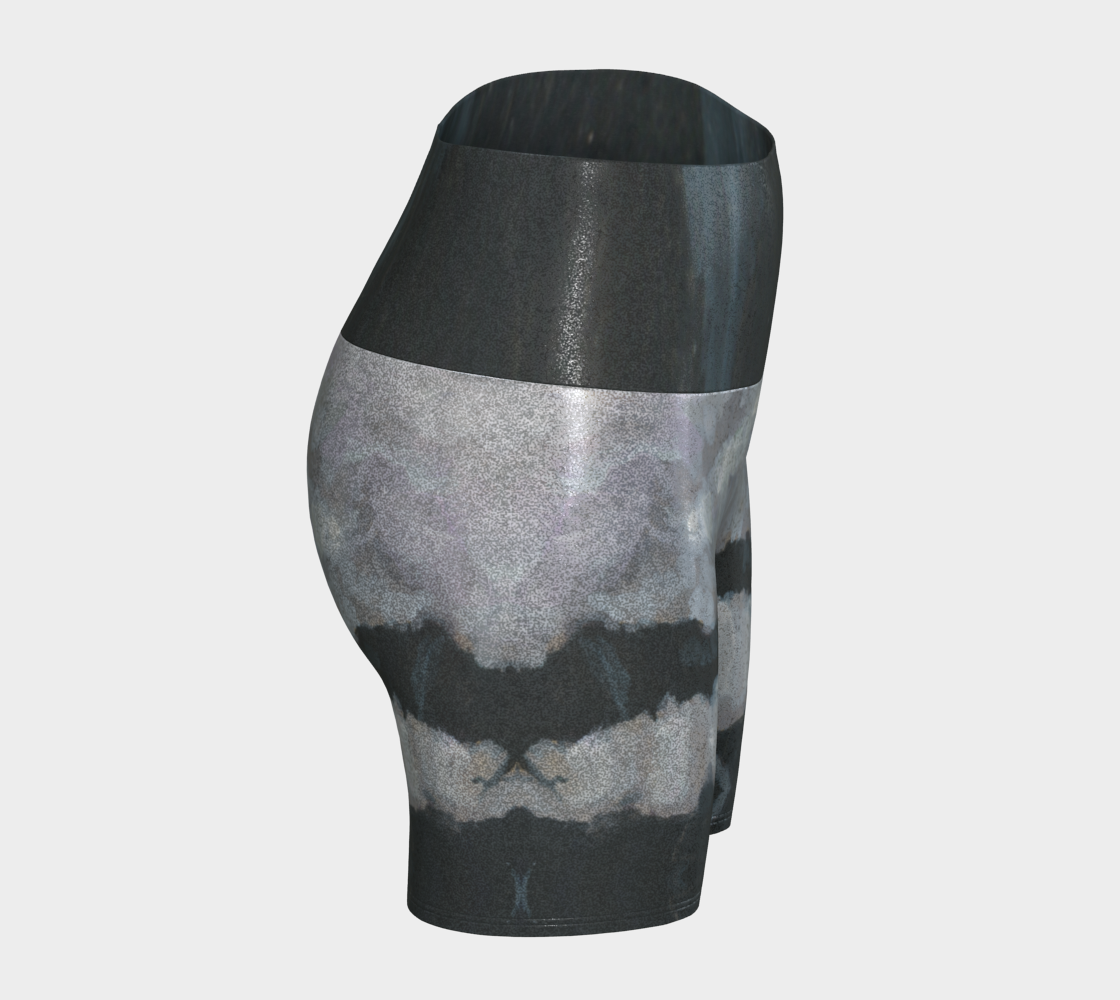 Pigeon Wing Yoga Shorts - Glitter