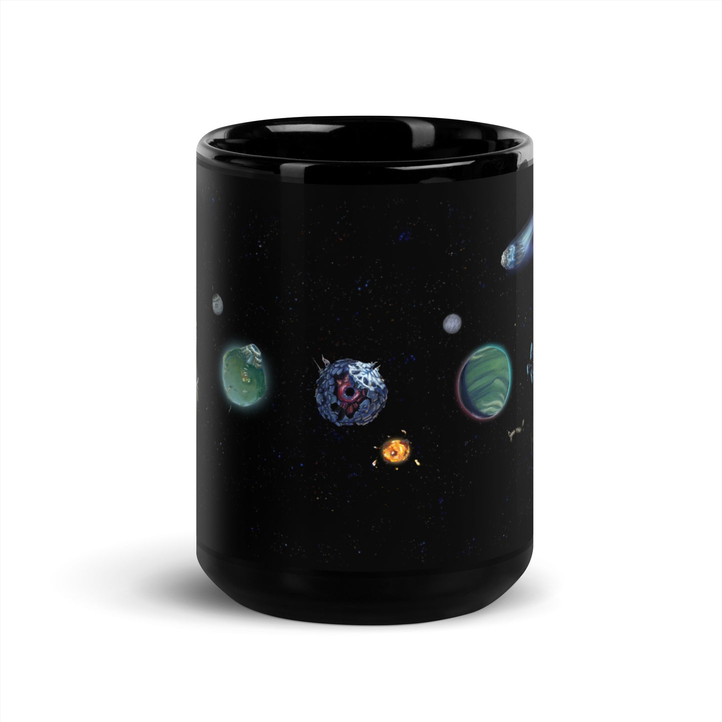 Outer Wilds Planetary Chart - Black Glossy Mug