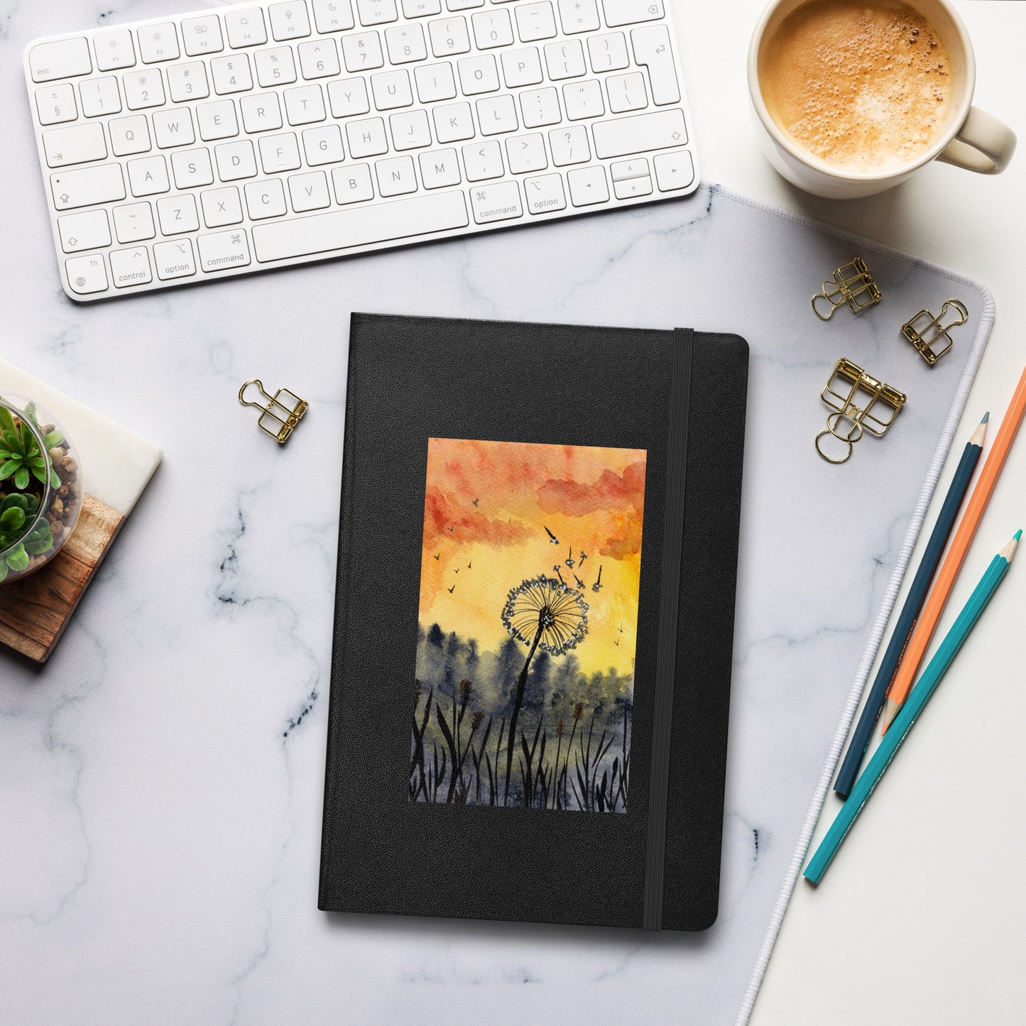 Time is Moving On - Hardcover bound notebook