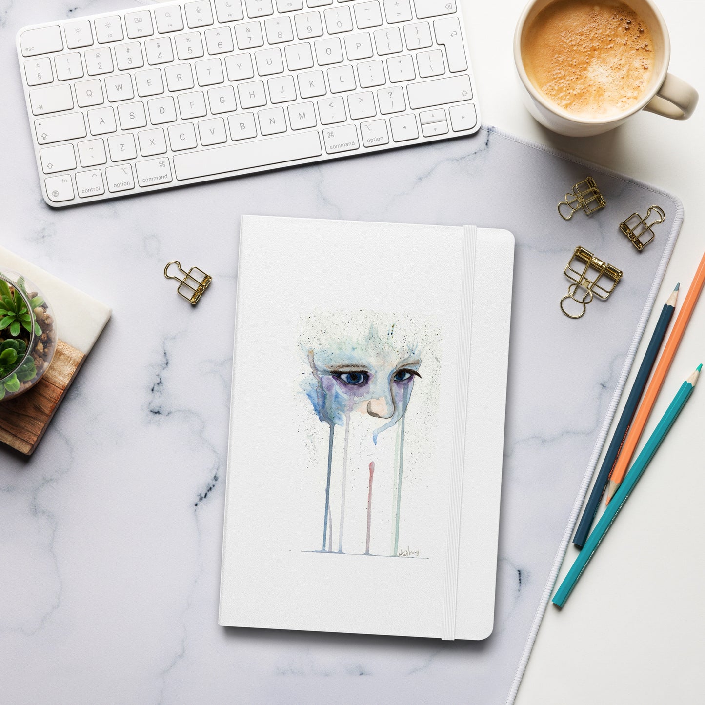 Eyes Painting - Hardcover Bound Notebook