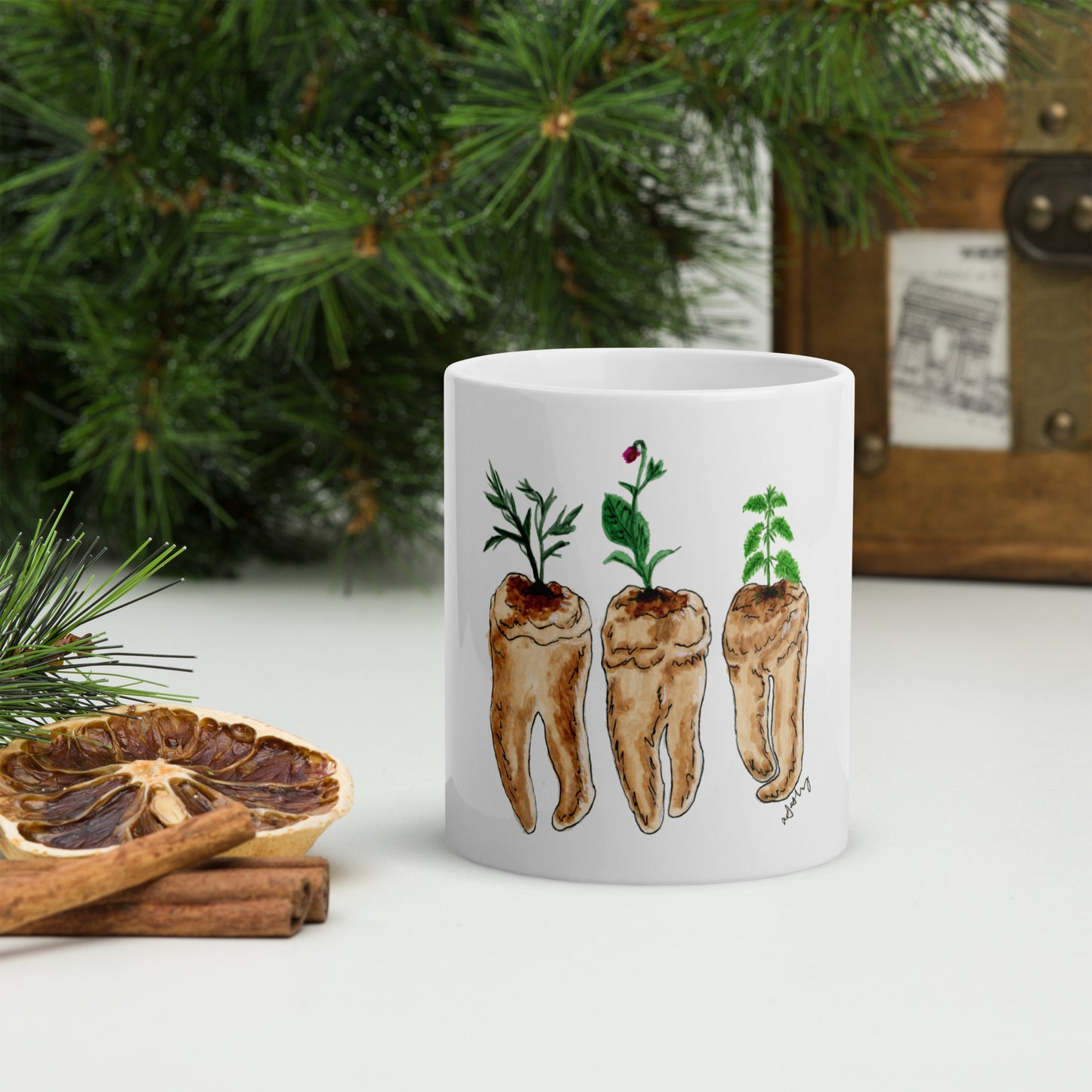 Toxic Teeth - White Glossy Mug