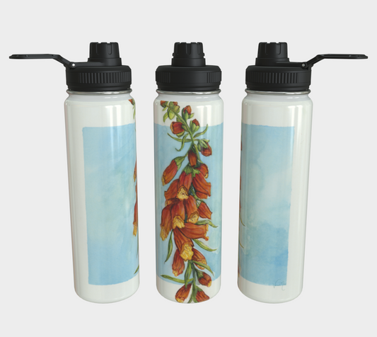 Foxglove in Watercolour - Stainless Steel Water Bottle