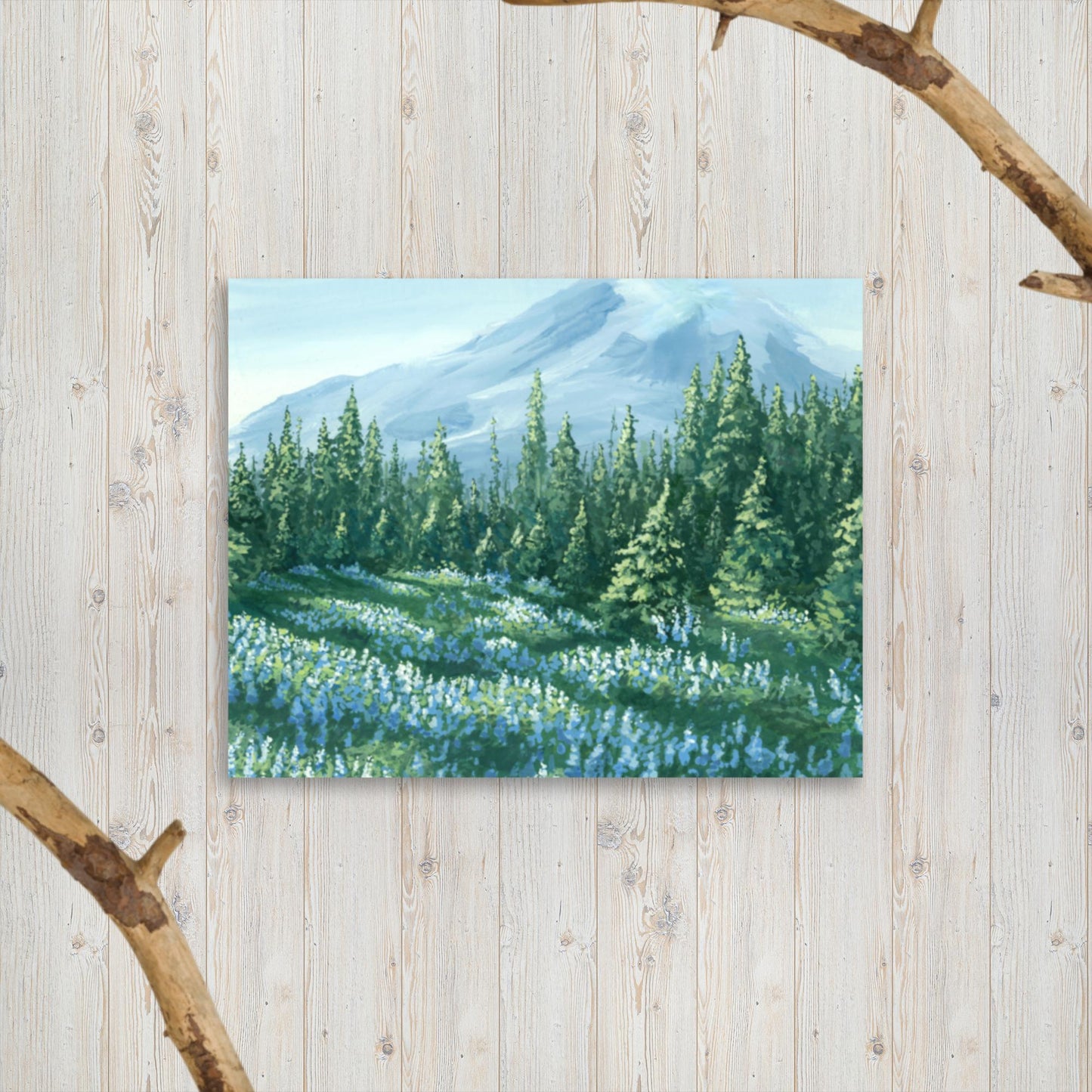 Lupine Field - Poster or Canvas Print, with or without Frame