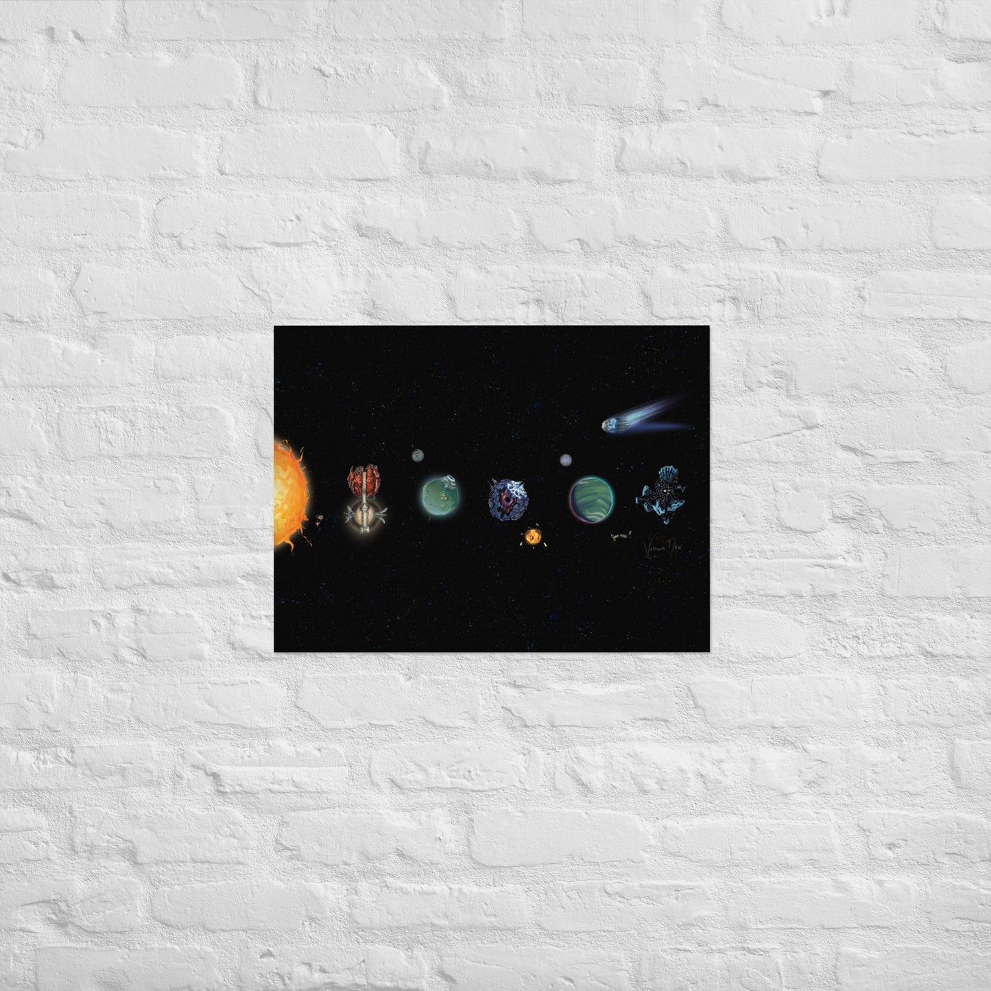 Outer Wilds Planetary Chart - Poster or Canvas Print, with or without Frame