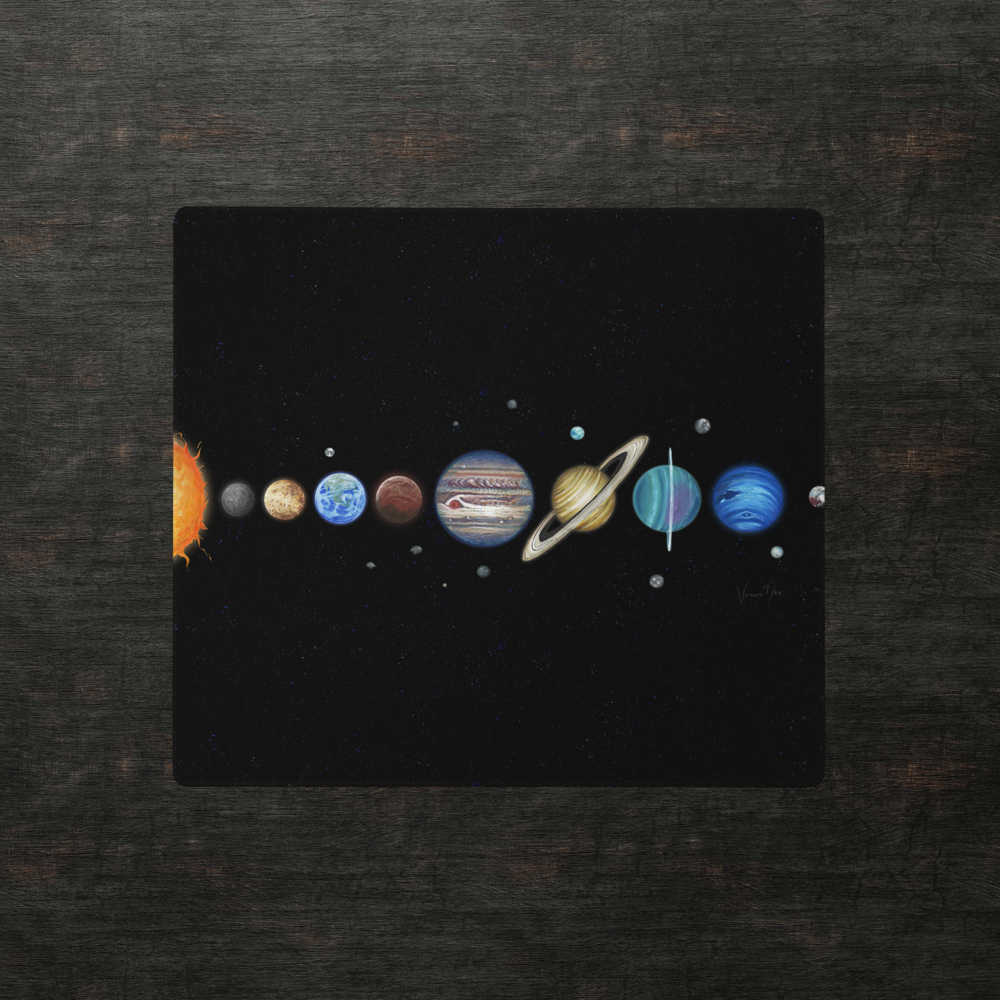 Solar System Planetary Chart - Gaming Mouse Pad